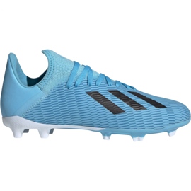 Adidas X 19.3 Fg Jr F35366 fodboldstøvler flerfarvet blå
