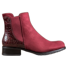 Erynn Maroon Jodhpur støvler Snake Print rød