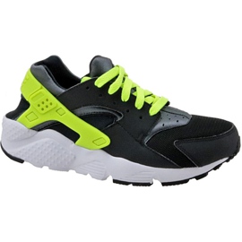 Nike Huarache Run Gs W 654275-017 sko sort gul