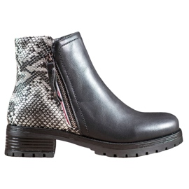 SHELOVET Arbejdere på Snake Print Platform sort