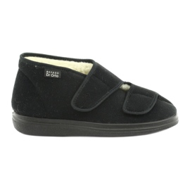 Befado Warm Women's Slippers med velcro 986D011 sort