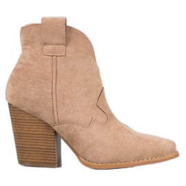 Bella Paris Suede cowboystøvler på søjlen beige