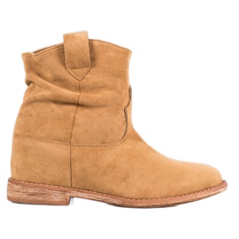 Bella Paris Cowboystøvler på en kile brun