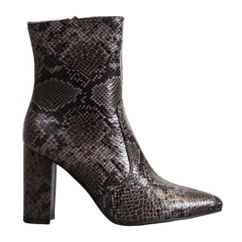 Seastar Snake Print Boot brun flerfarvet