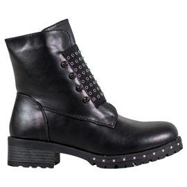 J. Star Moderigtige arbejdere med rhinestones sort