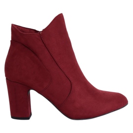 Burgundy højhælede støvler K1809810 Burdeos rød