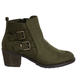 Grønne højhælede støvler K1809305 Khaki