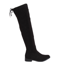 Sorte ruskindstøvler QT04P Black II Quality