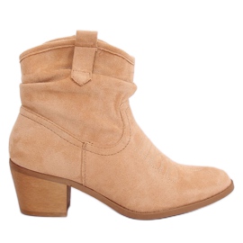 Korte cowboystøvler ruskind beige 9166 Beige