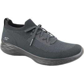 Skechers You Shine Sneakers W 14957-BKGY grå