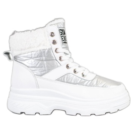 Bella Paris Sneakers med fåreskind hvid