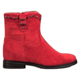 Ideal Shoes Varme cowboystøvler med jetfly rød