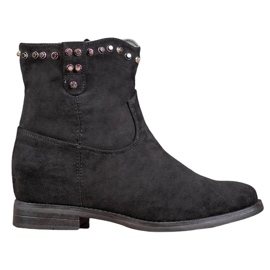 Ideal Shoes Varme cowboystøvler med jetfly sort