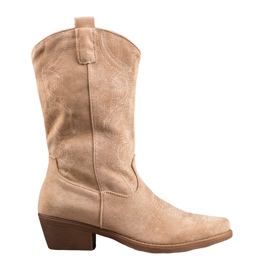 Seastar Slip-on cowboystøvler med mønster brun