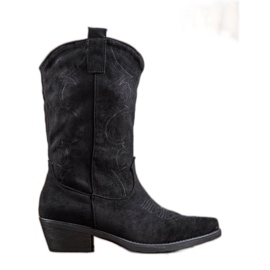 Seastar Slip-on cowboystøvler med mønster sort