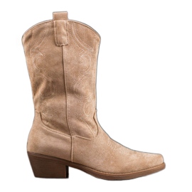 Seastar Slip-on cowboystøvler med mønster brun