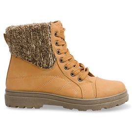 Tømmerstøvler med fåreskind 368 Camel brun