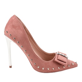 Mørk pink pumps på NF-05 hælen lyserød