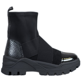 SHELOVET Fashion slip-on støvler sort