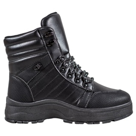 Yes Mile Sorte sneakers på platformen
