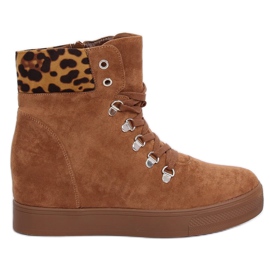 Støvler på en skjult kile kamel RQ216 Camel brun