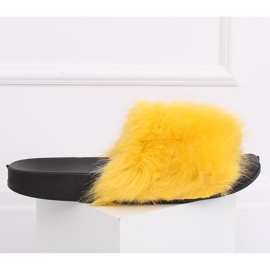 Gule flip-flops med pels CK107P Yellow