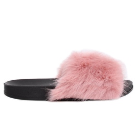 Lyserøde hjemmesko med pels CK107P Pink