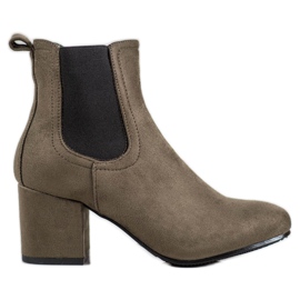 Bestelle Slip-on støvler på en stolpe khaki grøn