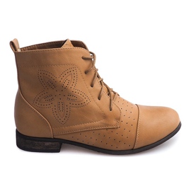 Åbent snørebånd 248 Camel brun