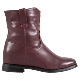 Ideal Shoes Cowboystøvler med Eco Leather rød