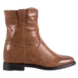 Ideal Shoes Cowboystøvler med Eco Leather brun