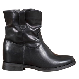 Ideal Shoes Cowboystøvler med Eco Leather sort