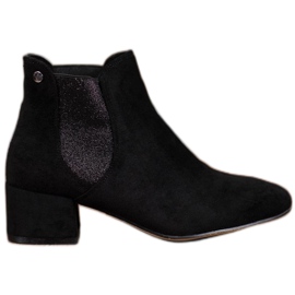 Ideal Shoes Chelsea støvler med glitter sort