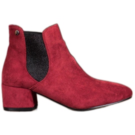 Ideal Shoes Chelsea støvler med glitter rød