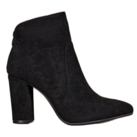 Ideal Shoes Klassiske støvler på en stolpe sort
