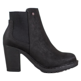 Goodin Slip-on højhælede ankelstøvler sort