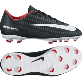 Nike Mercurial Vapor Xi Fg Jr 831945-002 fodboldsko sort sort