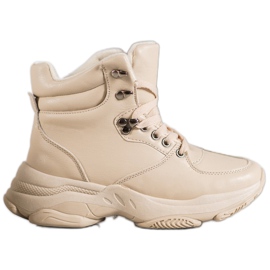 Ideal Shoes Øko -læder sneakers brun