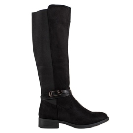 Ideal Shoes Ruskind støvler sort