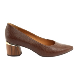Pumps sko til kvinder brun / python Anis 3697