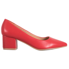Ideal Shoes Stilfulde røde pumper