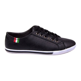 Sneakers Med Italien Flag 380 Sort
