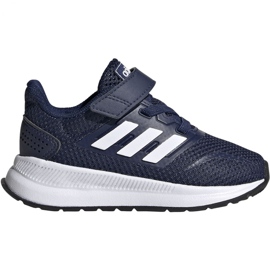 Adidas Runfalcon I Jr EG6153 sko hvid marine blå