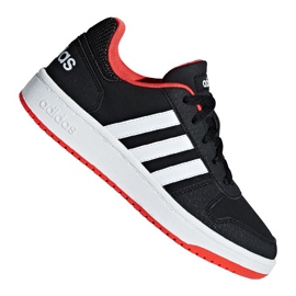 Sko adidas Hoops 2.0 Jr B76067 sort rød
