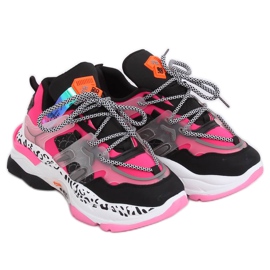 LA65P Fushia sneakers sort lyserød flerfarvet
