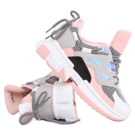 LA67P Lyserøde sneakers flerfarvet