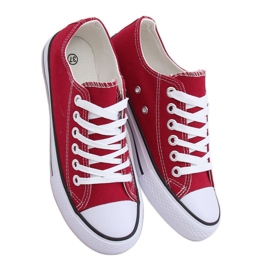 Klassiske kvinders sneakers maroon 7050Y Wine rød