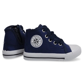 High-top børnesneakers Y1312 Marineblå marine blå