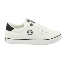 Big Star Sneakers bundet hvid 274473 sort