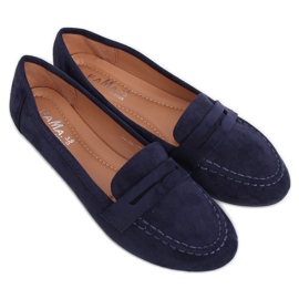 Kvinder marineblå loafers B2030 Dk Blue marine blå